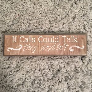 Decorative Cat Sign NWOT